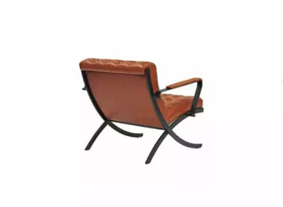 Armchair Study room Wood Luxury Upholstered Seat Modern Brown Furniture
