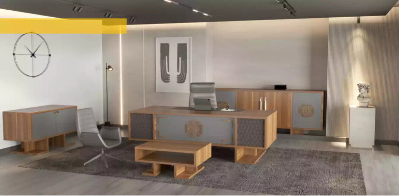 Modern Office Desk Corner Tables Wood Furnishings Designer Wood Furniture