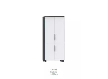 Study room furniture Black -White Wardrobe Office furniture Modern sideboard