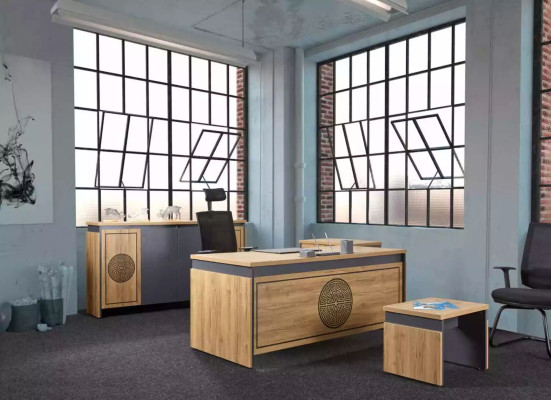 Large Work Desk Office Furnishings Practice Table Luxury Furniture Wood