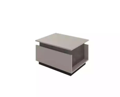 Gray Designer Coffee table with shelves Study room furniture Wooden furniture