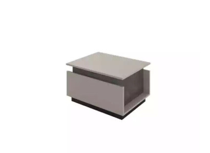 Gray Designer Coffee table with shelves Study room furniture Wooden furniture