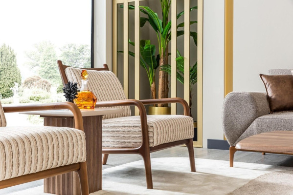 Sofa set three-seater armchair brown upholstered sofa gray couches sofas