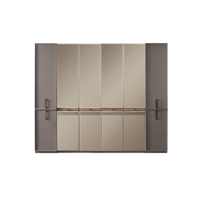 Suite Bedroom Double bed Bed Bedside tables Wardrobe 4-piece gray
