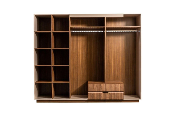 Wardrobe Wooden Cabinet Beige Bedroom Cabinet Wardrobe Modern