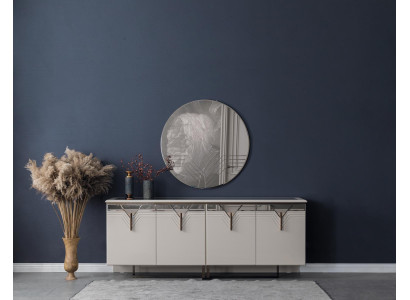 Sideboard Sideboard with Mirror Wooden Cabinet Chest of drawers Wardrobe Wood White