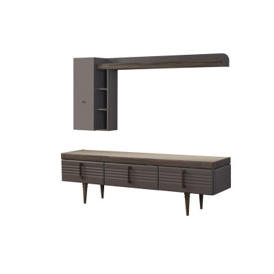 Wall unit sideboard TV cabinet lowboard shelves TV stand wardrobe wood grey