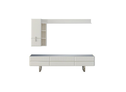 Wooden cabinet TV stand shelves TV cabinet lowboard sideboard wood white wardrobe
