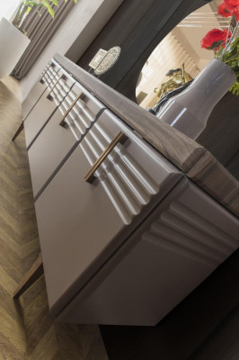 Sideboard Sideboard Gray Wardrobe Mirror Chest of drawers Wood Suite Chest of drawers