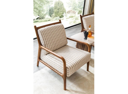 Armchair wing chair single seater seater polyester fabric design living room