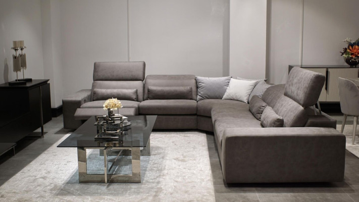 Sofa L-shape Modern Corner sofa Living room Set Furnishings Design Coffee table