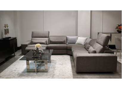 Sofa L-shape Modern Corner sofa Living room Set Furnishings Design Coffee table
