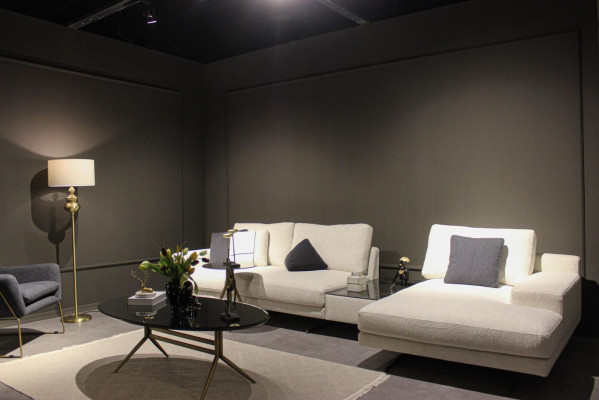 Design Living room Complete 3-piece Textile Sofa set Modern Coffee table