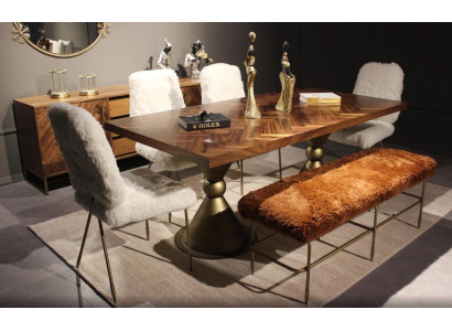 Dining room Set Dining table 4x Chairs Bench seat Modern Set Luxury Dining set