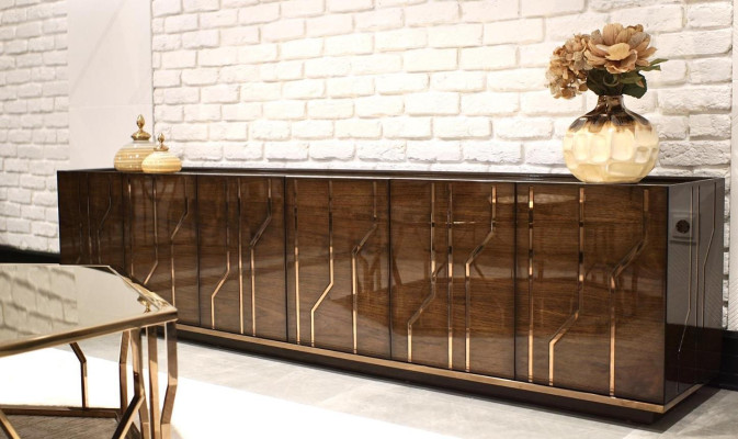 Living room Furniture Sideboard Luxury Modern Design Chest of drawers Wood Furnishings