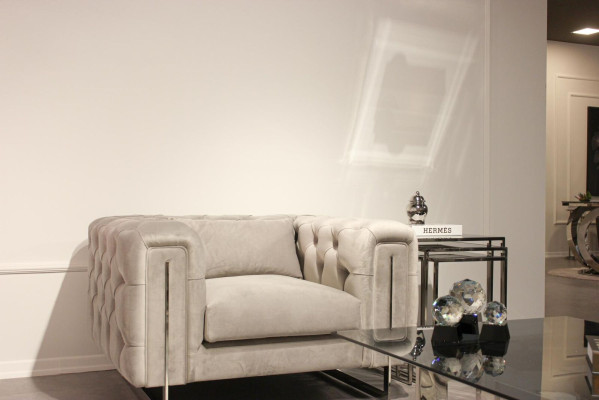 Modern Armchair Living room Chesterfield Furniture Upholstery Furnishings Textile