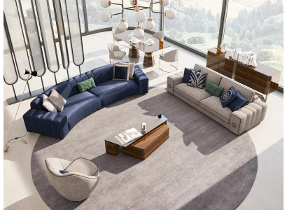 Living room Set 4pcs Luxury Furniture Wood Coffee table Modern Sofa set Upholstered furniture