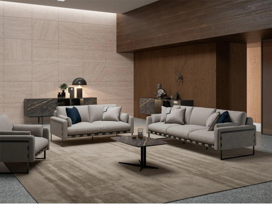 Suite Upholstered furniture Sofa Three-seater Modern Couch Two-seater Furniture Coffee table