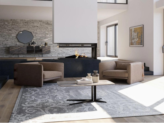 Modern Designer 2x Armchair Upholstery Set Luxury Textile Living room Coffee table new