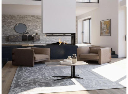 Modern Designer 2x Armchair Upholstery Set Luxury Textile Living room Coffee table new