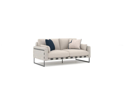 Sofa Two-seater Furnishings Living room Upholstered Furniture Modern Beige Couch
