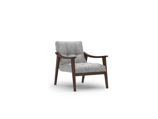 Designer Gray Armchair Textile Living room Wood Furniture Luxury Upholstered furniture new