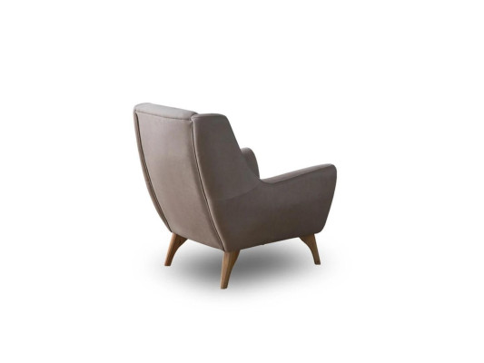 Luxury Armchair Gray Imitation leather Design Furniture Living room Furnishings Upholstered furniture