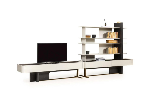 Wall unit sideboard TV cabinet lowboard shelves TV stand wardrobe wood white