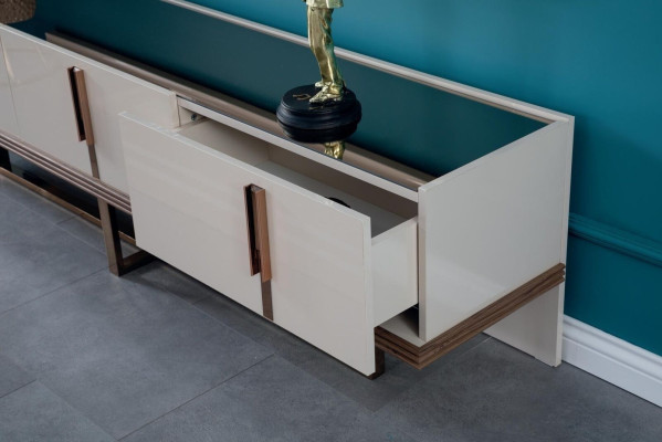Sideboard TV stand wall panel TV cabinet lowboard wardrobe wood white modern