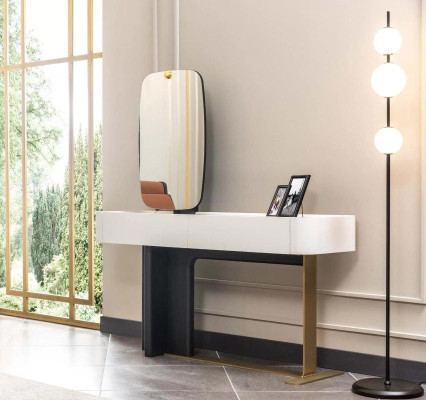 Dressing table dressing table Console table Mirror Wood White Design Set