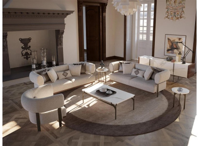 Living room Luxury Modern 2x Sofa Two-seater Upholstery Textile Design Furnishings
