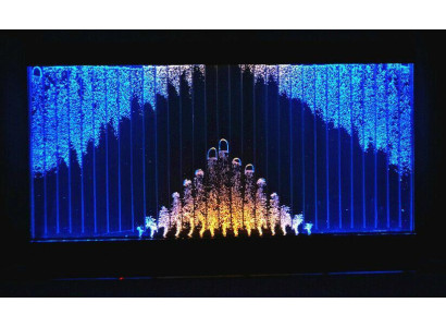Modern Partition Walls LED Water Wall Illuminated Wall Columns 240x150cm Immediately