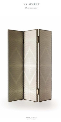 Screen Metal with Textile Partition Room Divider 3D Bellavista Collection