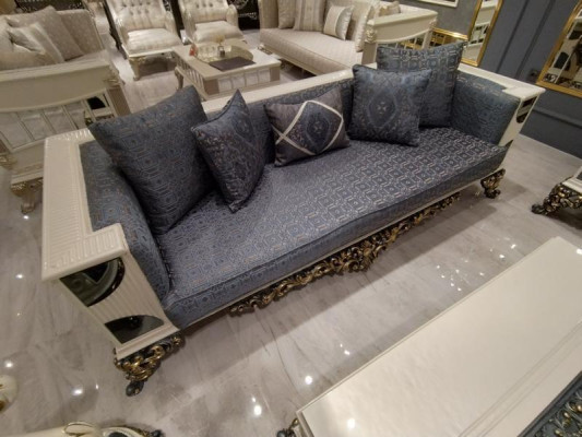 Luxurious Set of Two Elegant 3-Seater Sofas High-Quality Materials Sofa Set