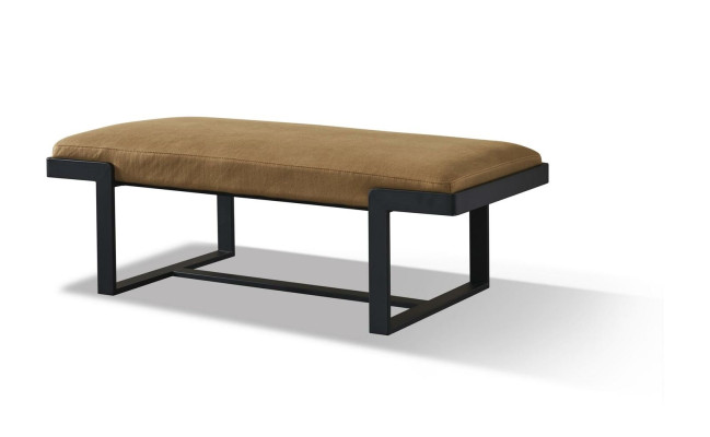 Stool Upholstered Stool Foot Shelf Furniture Living Benches Seat Leather Brown