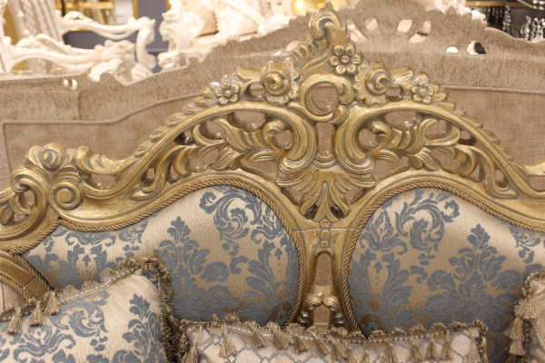 Chesterfield Sofa 3 Seater Upholstery Sofa Classic Textile Wood new