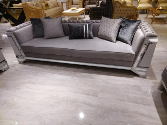 Elegant Living room Furniture Sofa 3 Seater High-quality Sofa 3 Seater Gray