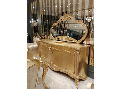 Luxury Sideboard Sideboard with Mirror Suite Chest of drawers Wood Chests of drawers Classic