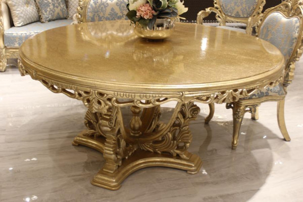 Luxury Dining table Round Design Table Classic Dining room Tables Furniture Gold new