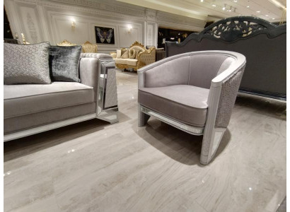 Elegant living room seating modern armchair high quality armchair gray armchair