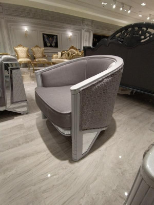 Elegant living room seating modern armchair high quality armchair gray armchair