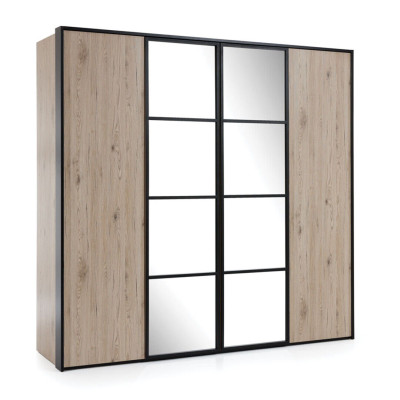 Modern Bedroom Set Bed Wardrobe Wood Chest of drawers 5-piece Suite
