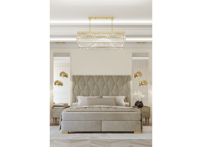 Gray Bedroom Double bed Designer Bedside tables Luxury 3-piece Suite
