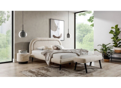 Modern Bedroom Furniture Cuddly Bed Sleeping Bed Stool 2x Bedside tables