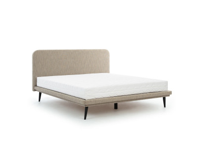 Brown Upholstered bed Bedroom Beds Designer Luxury Textile Beds