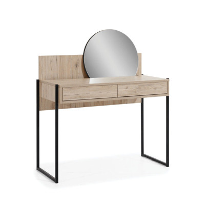Brown Dressing table Mirror Modern Cosmetic Table Luxury Wood Furniture