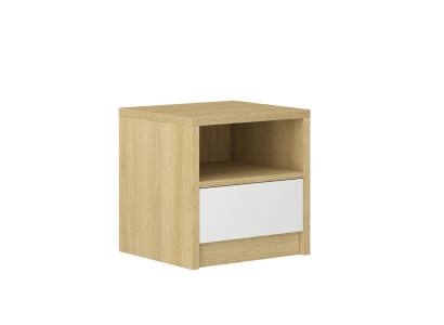 Light brown bedside table 1x drawer designer bedroom wooden console