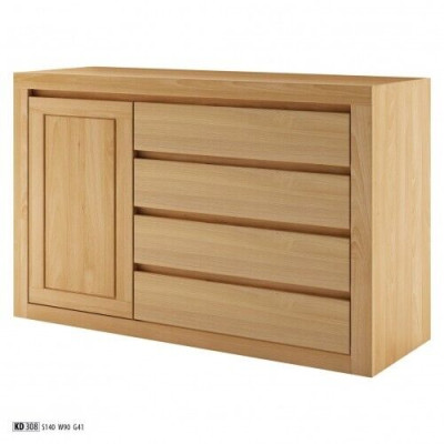 Sideboard Chest of drawers Solid wood Cabinets Real Wood 140x90cm Chests of drawers Wardrobe Oak