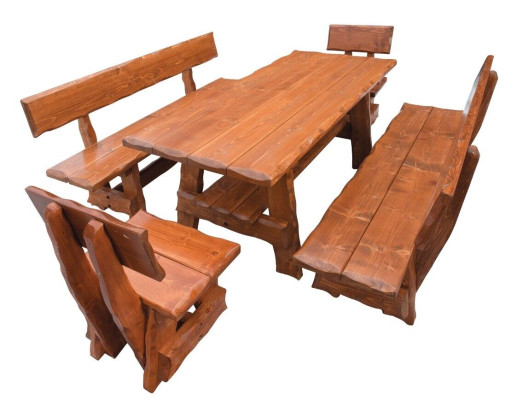 Garden furniture 5 pieces. Set Table Stool Chairs Garden Table Wooden Table Solid Wood Patio