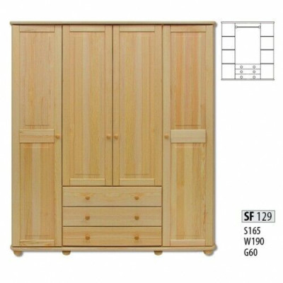 Real Wood Solid wood Wardrobe Wardrobe Bedroom Cabinet Solid new